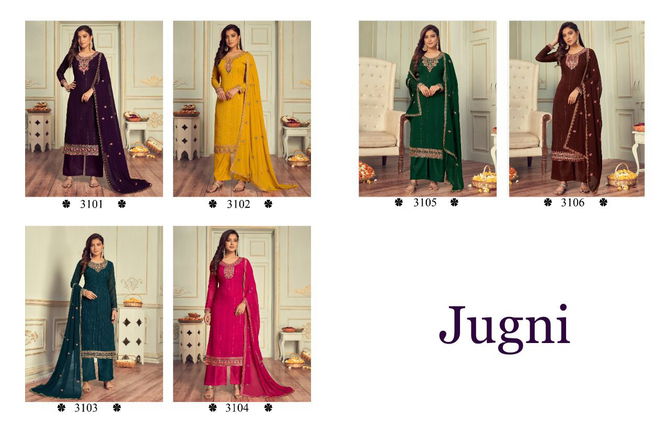 Nazneen Jugni 3101 Series Heavy Festive Wear Fox Georgette Salwar Kameez